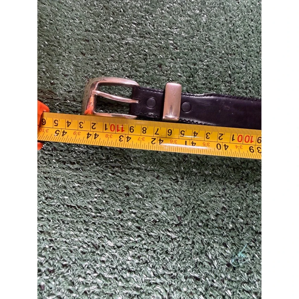 Onyx by Brighton Belt Mens 38 Black Good Western Braided Leather Bone Inlay